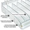 Azar Displays Adjustable Divider Bin Cosmetic Tray, Gravity Feed Hangs 104 Degrees from the Wall, Clear, 2-Pack 225899-DIVIDER-2PK